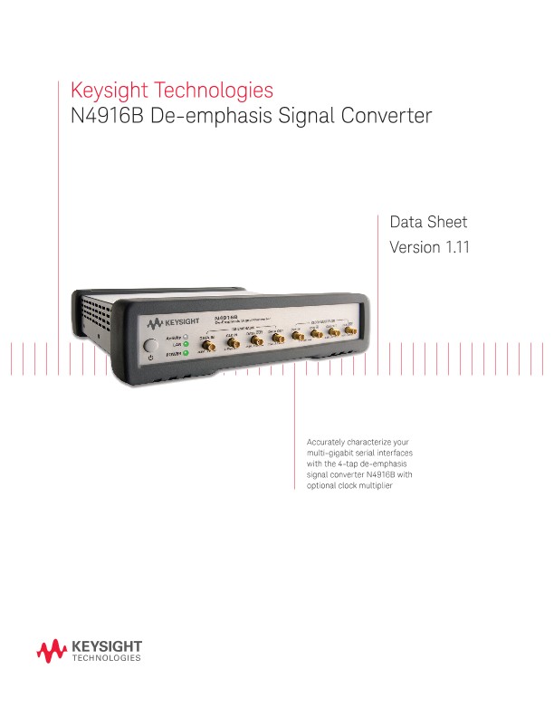 N4916B De-emphasis Signal Converter