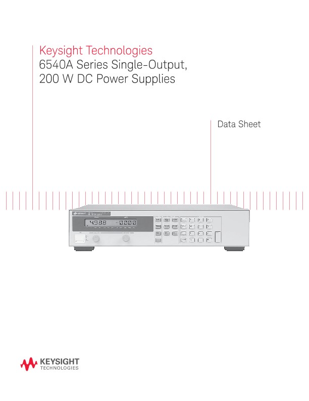 6540A Series Single-Output, 200 W DC Power Supplies