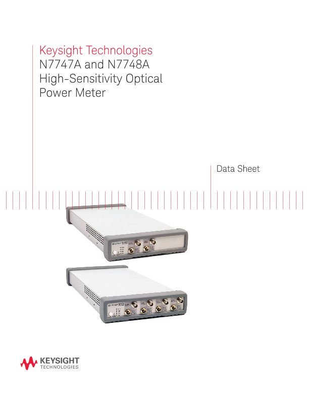 N7747A and N7748A High-Sensitivity Optical Power Meter