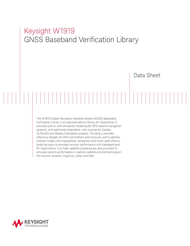 W1919 GNSS Baseband Verification Library