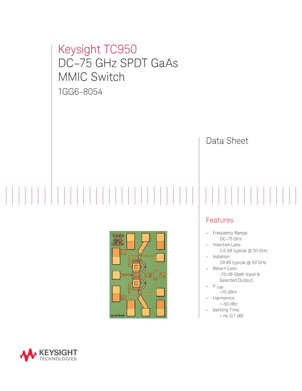 DC–75 GHz SPDT GaAs MMIC Switch