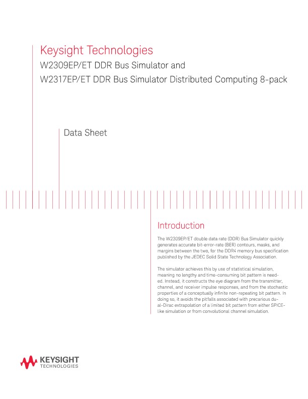 W2309EP/ET DDR Bus Simulator and W2317EP/ET DDR Bus Simulator Distributed Computing 8-pack
