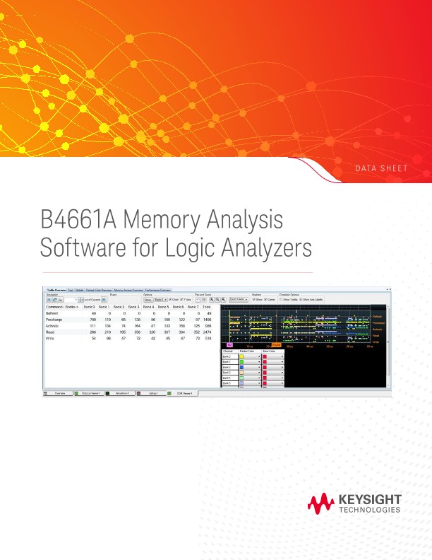 B4661A Memory Analysis Software for Logic Analyzers