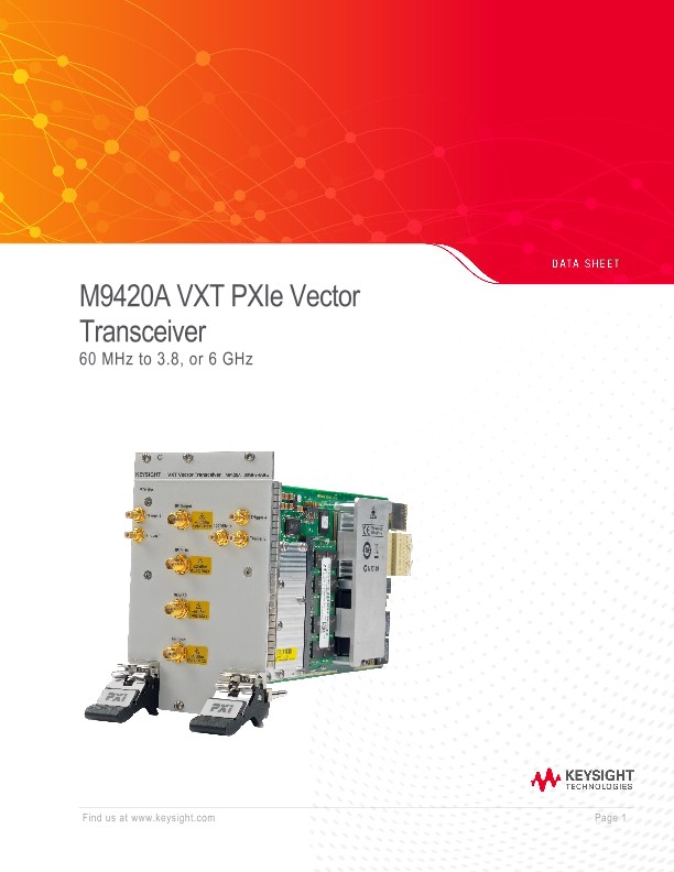 M9420A VXT PXIe Vector Transceiver