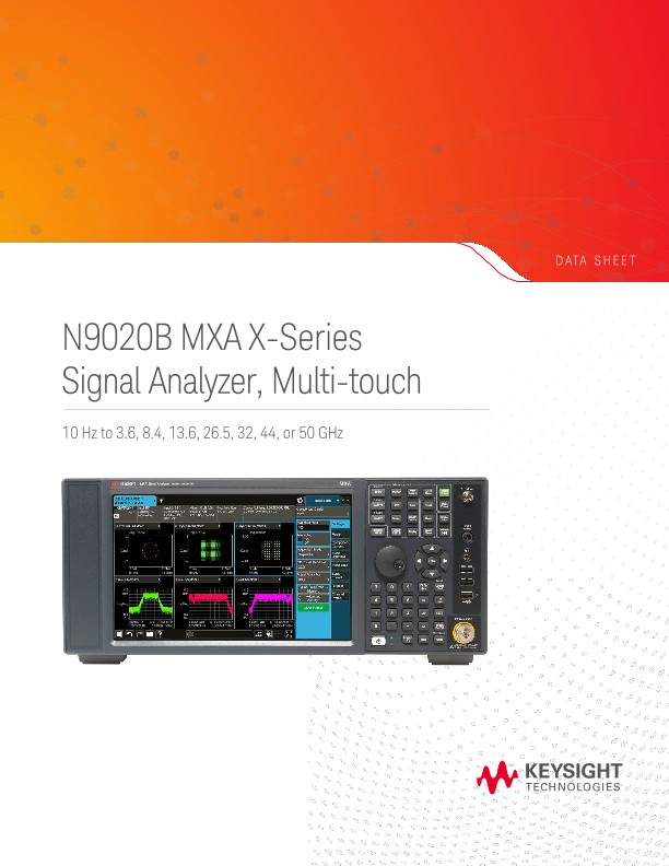 N9020B MXA X-Series Signal Analyzer, Multi-touch