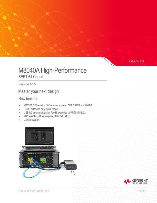 M8040A High-Performance BERT 64 Gbaud Version 10.5