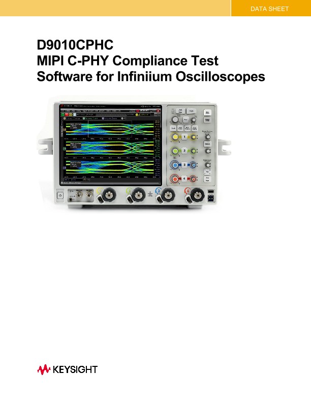 D9010CPHC MIPI C-PHY Compliance Test Software for Infiniium Oscilloscopes