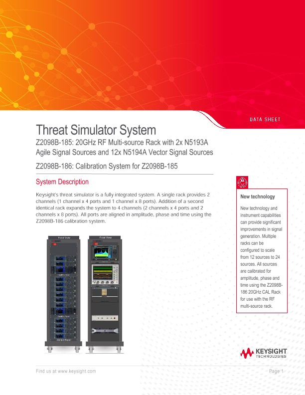 Threat Simulator System Z2098B-185 Z2098B-186