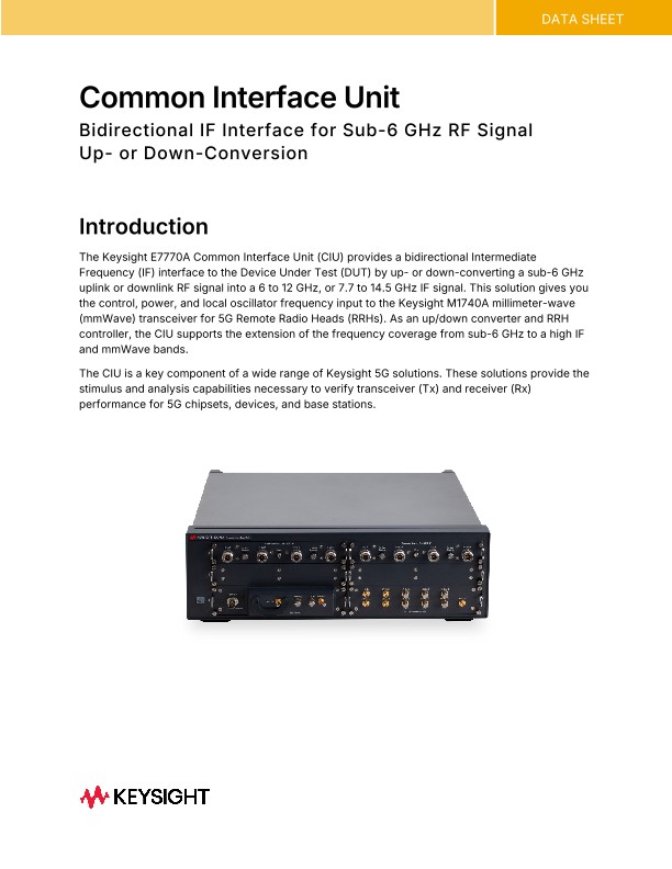 Common Interface Unit