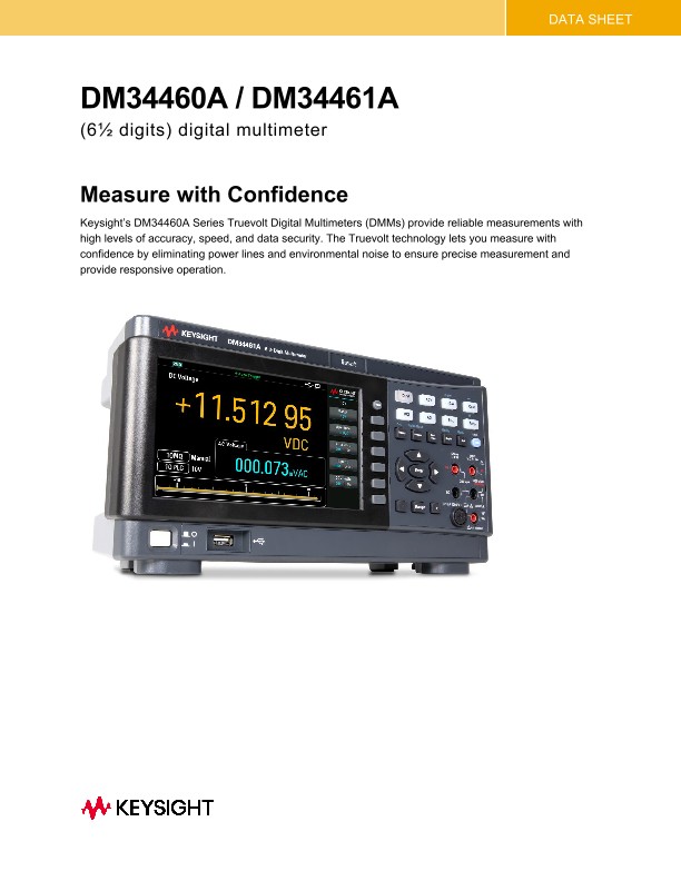 DM34460A/DM34461A (6½ digits) Digital Multimeter