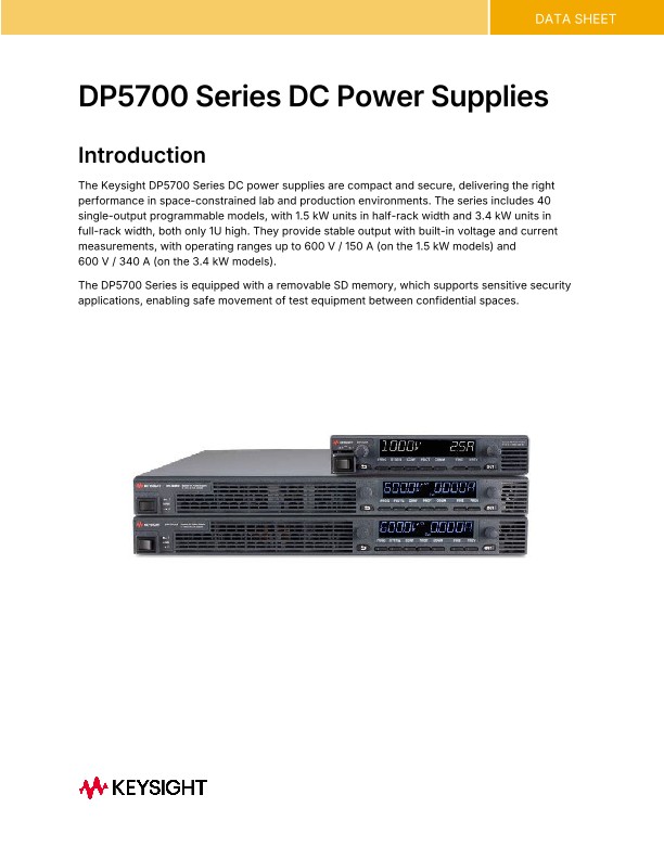 DP5700 Series DC Power Supplies