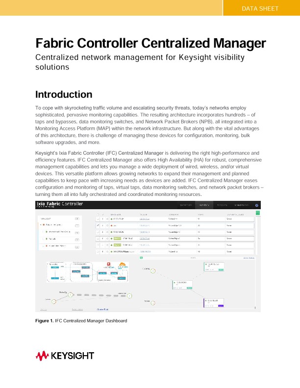 Fabric Controller Centralized Manager