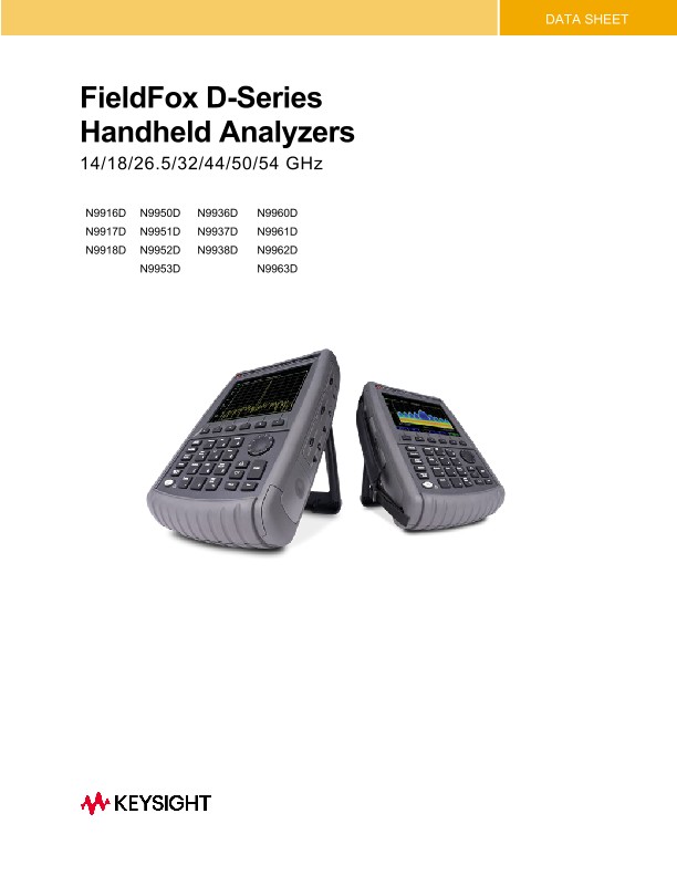 FieldFox D-Series Handheld Analyzers