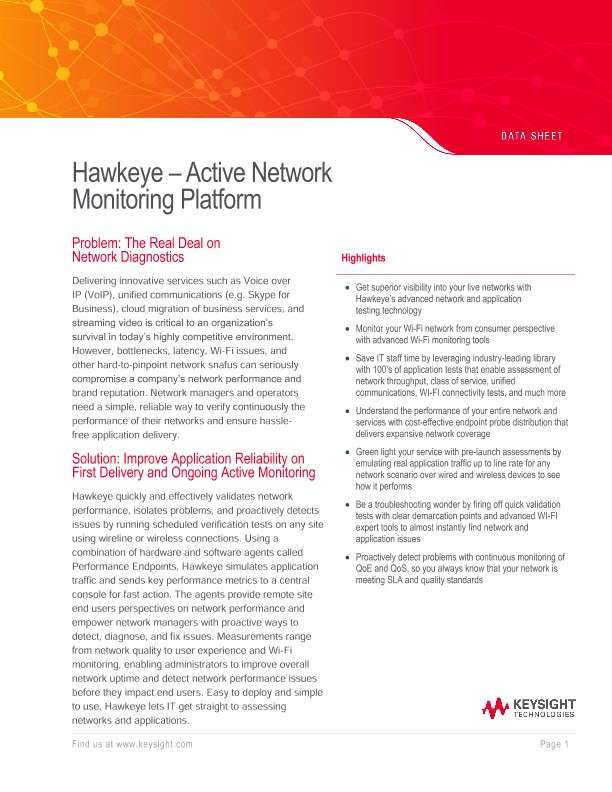 Hawkeye – Active Network Assessment and Monitoring Platform