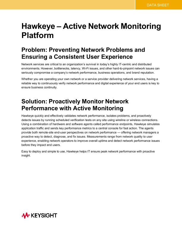 Hawkeye – Active Network Monitoring Platform
