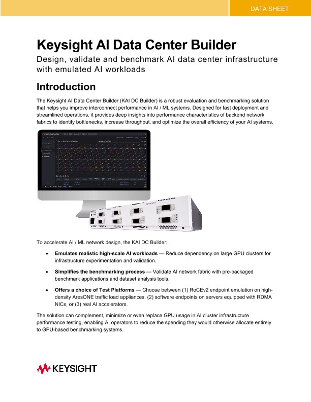 Keysight AI Data Center Builder