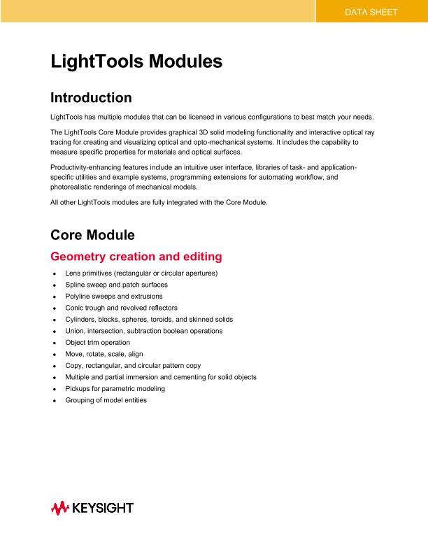 LightTools Modules
