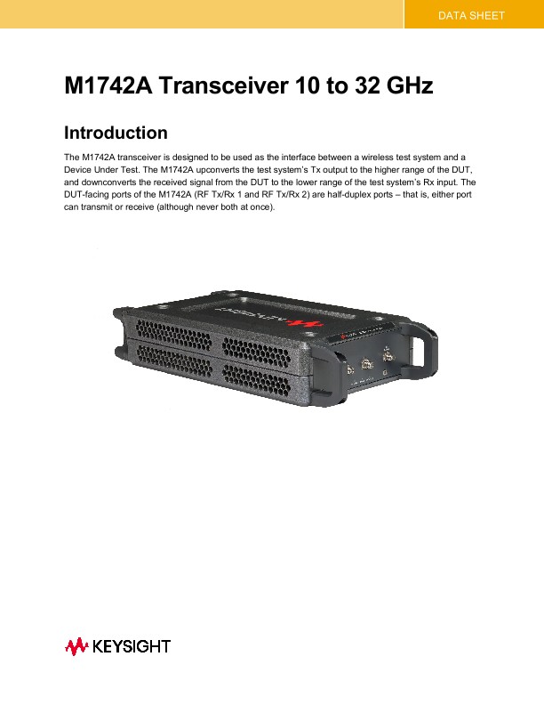 M1742A Transceiver 10 to 32 GHz