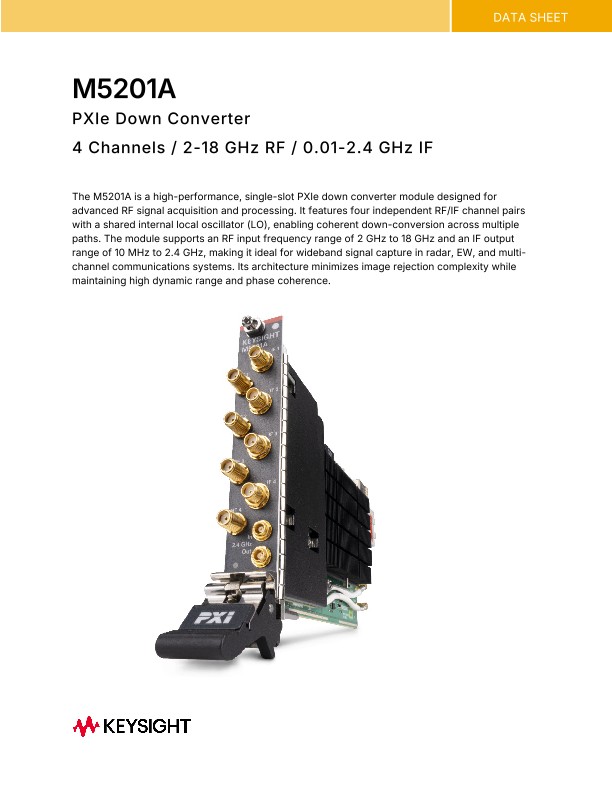 M5201A PXIe Down Converter