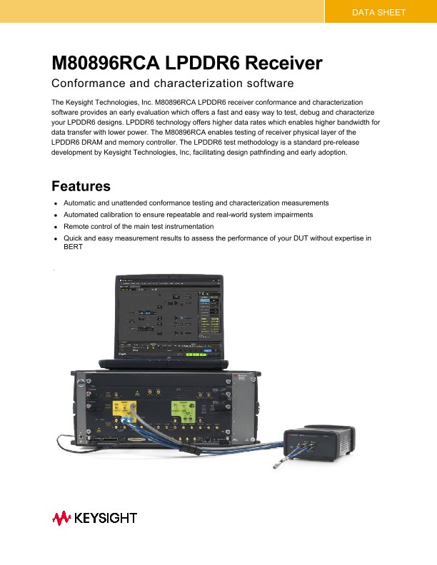 M80896RCA LPDDR6 Receiver Conformance and Characterization Software