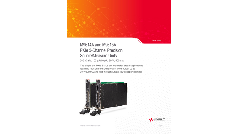 M9615a Rear Panel M9615A PXIe 5-channel Precision Source/Measure Unit, 500 kSa/s, 10 pA ...
