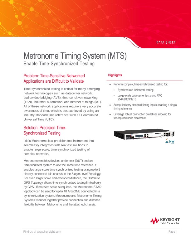 Metronome Timing System (MTS)