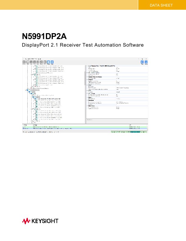 N5991DP2A DisplayPort 2.1 Receiver Test Automation Software