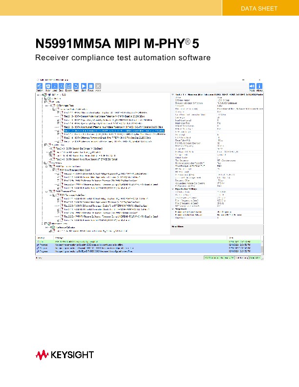N5991MM5A MIPI M-PHY v5.0 Receiver Conformance Test Software