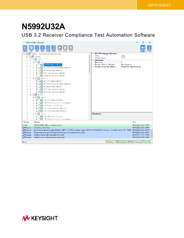N5992U32A USB 3.2 Receiver Compliance Test Automation Software