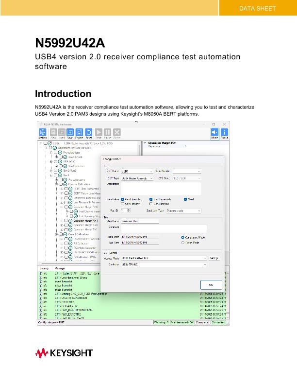 N5991U42A USB4 Version 2.0 Receiver Compliance Test Automation Software
