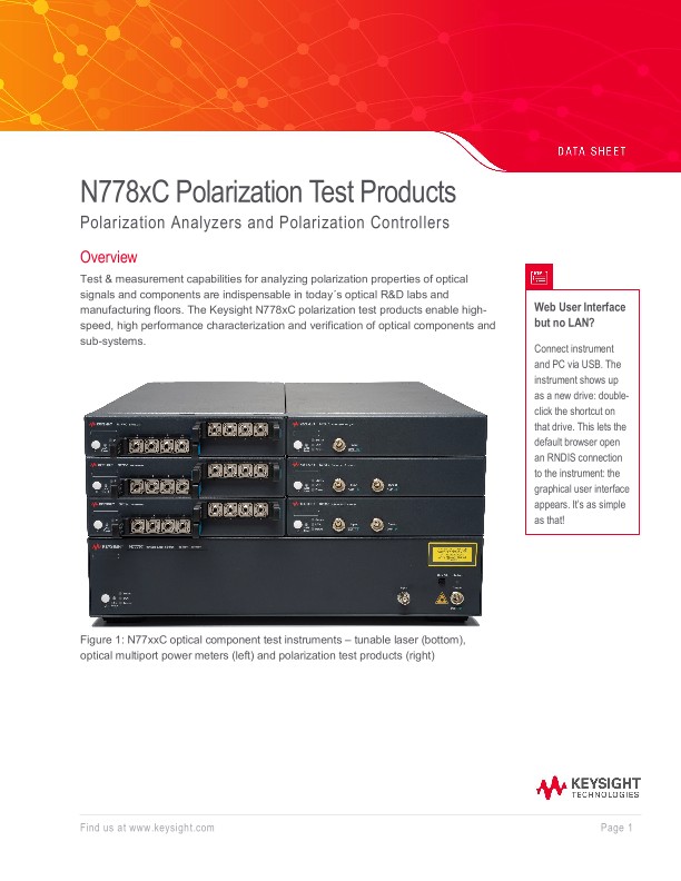 N778xC Polarization Test Products
