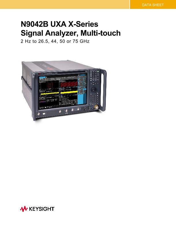 N9042B UXA X-Series Signal Analyzer, Multi-touch