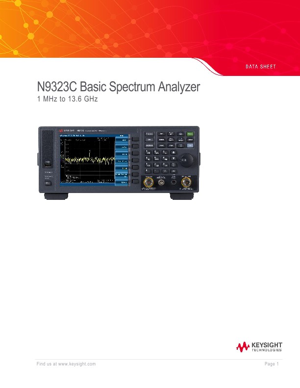 N9323C Basic Spectrum Analyzer 1 MHz to 13.6 GHz