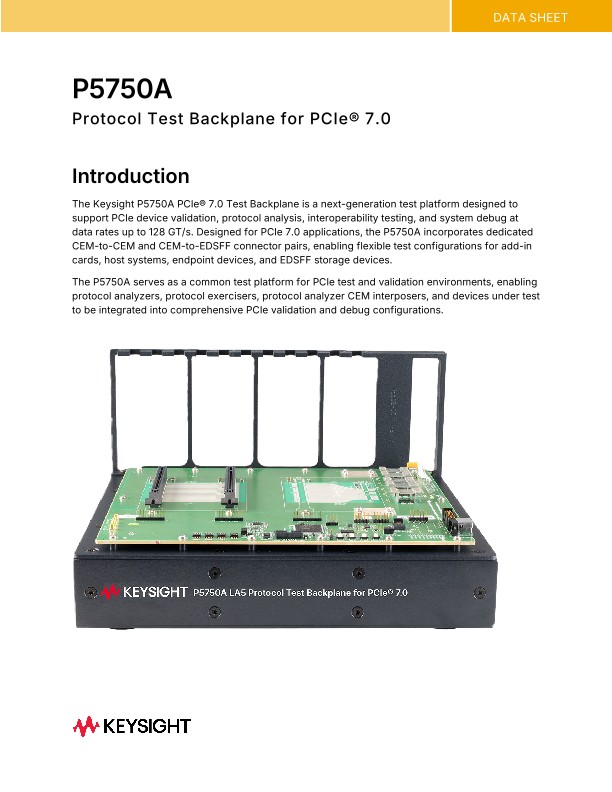 P5750A Protocol Test Backplane for PCIe® 7.0