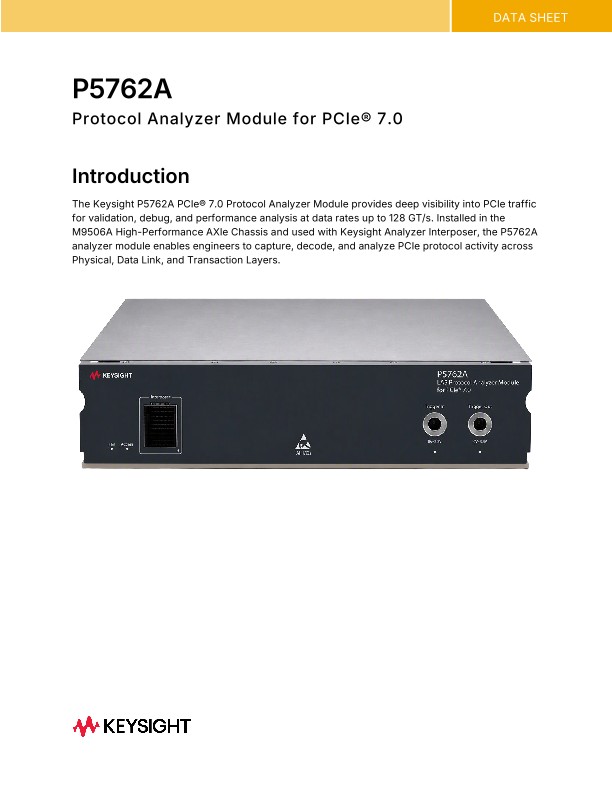 P5762A Protocol Analyzer Module for PCIe® 7.0
