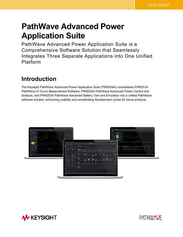 PathWave Advanced Power Application Suite