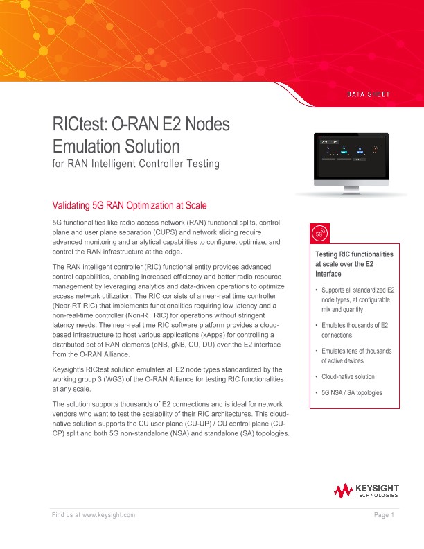 RICtest: O-RAN E2 Nodes Emulation Solution for RAN Intelligent Controller Testing