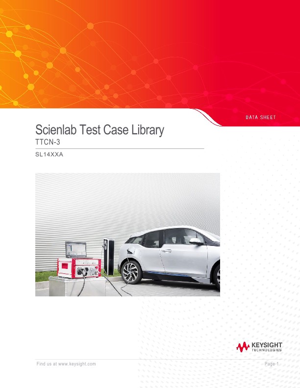 SL14XXA Scienlab Test Case Library – TTCN-3 PDF Asset Page | Keysight