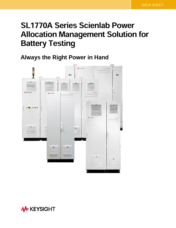 SL1770A Series Scienlab Power Allocation Management Solution for Battery Testing