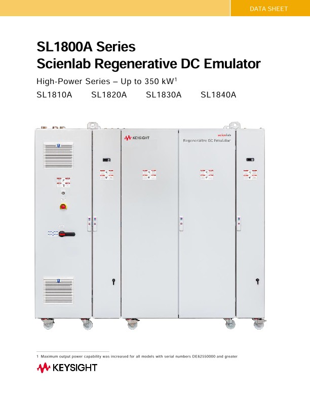 SL1800A Series Scienlab Regenerative DC Emulator