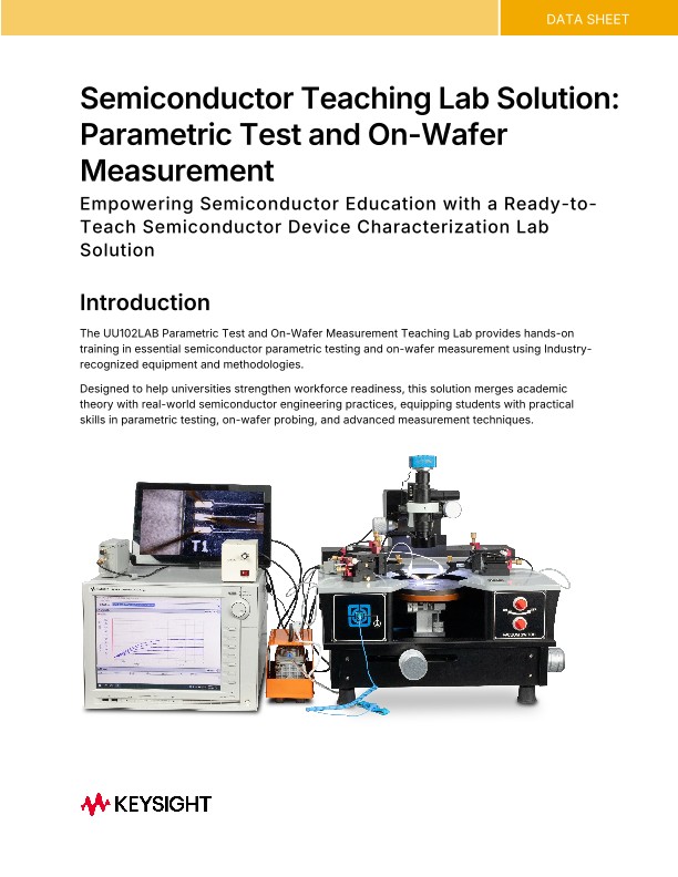 Semiconductor Teaching Lab Solution: Parametric Test and On-Wafer Measurement