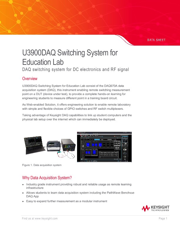 U3900DAQ Switching System for Education Lab