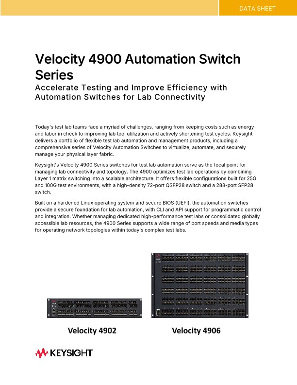 Velocity 4900 Automation Switch Series