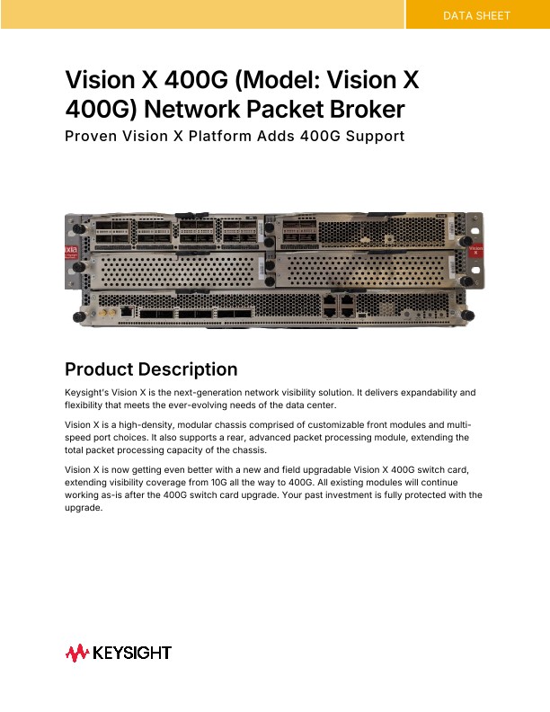 Vision X 400G (Model: Vision X 400G) Network Packet Broker