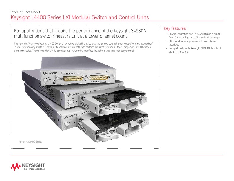 L4400 Series LXI Modular Switch and Control Units