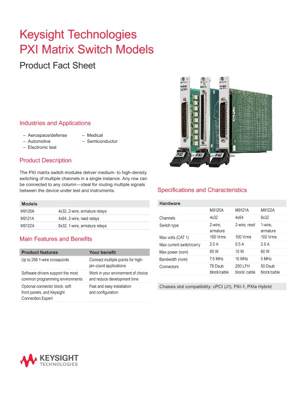 PXI Matrix Switch Modules 