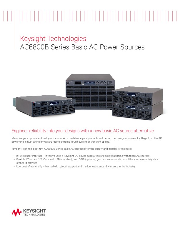 AC6800B Series Basic AC Power Sources