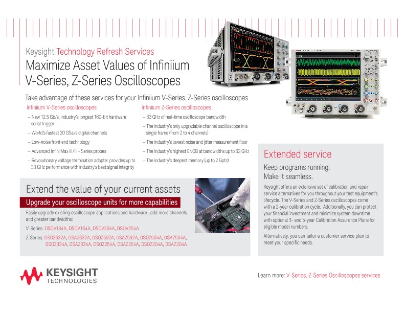 Technology Refresh Services for V-Series, Z-Series Oscilloscopes 