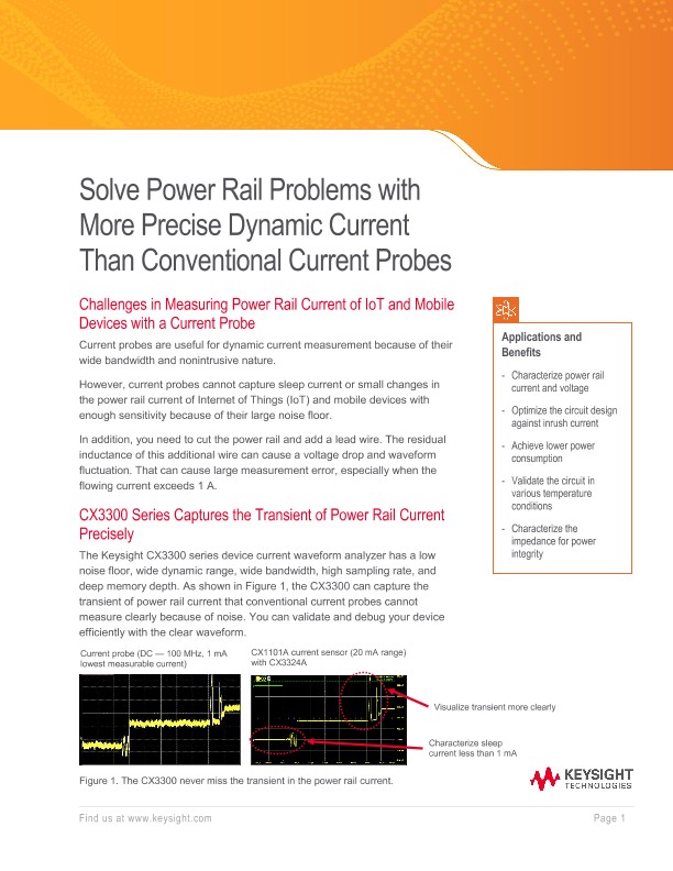 Solve Power Rail Problems with More Precise Dynamic Current Than Conventional Current Probes