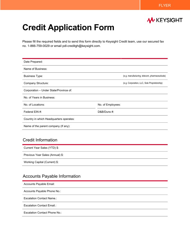 Brand Credit Authorization Form